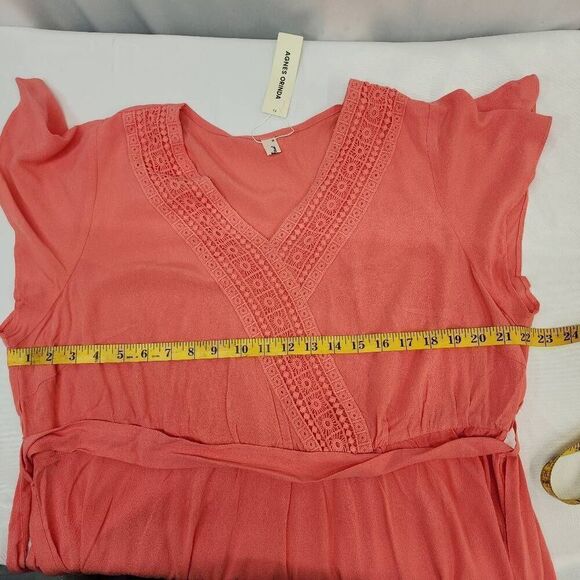 Agnes Orinda Size 1X Women's Summer Dress Boho Short Sleeve High Low a Line Beac - Picture 6 of 8